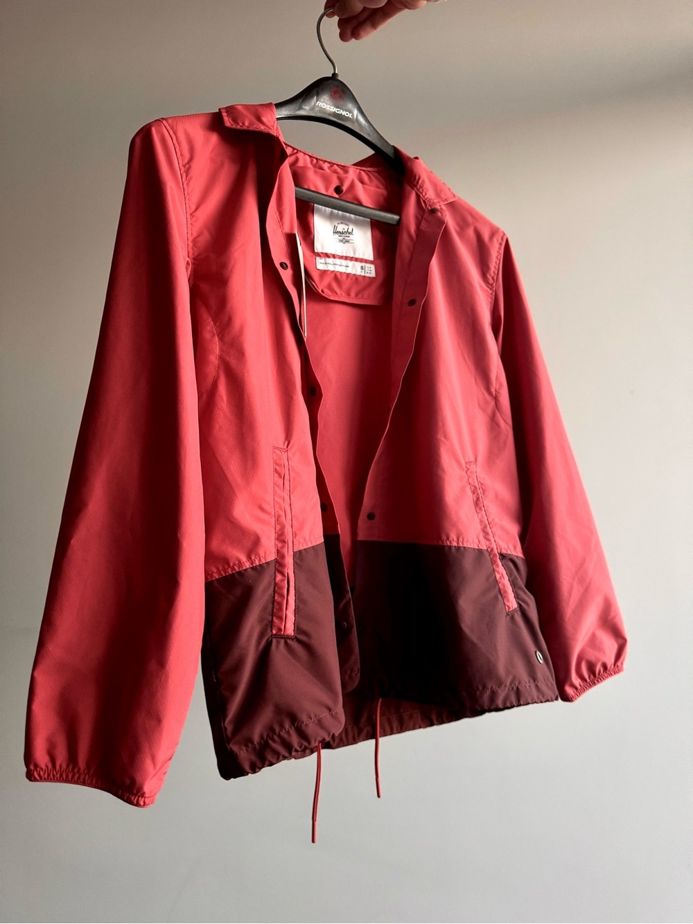 Herschel Supply Company Two-Tone Red and Chocolate Wind Jacket